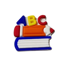 Aplique Emborrachado Escolar - Lápis sobre livro ABC - Unidade