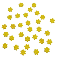 Florzinha Prensada de 1 cm - Pacote com 100 unidades - Fitas de Gorgorão Sanding, Bela Fita, Apliques, bico de pato, meias de seda, colas.  Bella Rosa Fitas