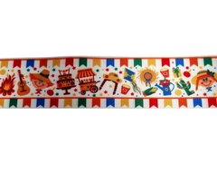 Fita Bela Fita de Gorgurão 38 mm - Tema: Festa Junina - Metro na internet
