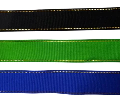 Fita de Gorgurão com Bordas de Lurex - Chinesinha - 38 mm - Grupo D - Metro