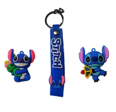 Pigente e Chaveiro Emborrachado - Stitch - Unidade - comprar online
