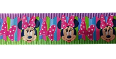 Fita Importada de Gorgorão Minnie com Laço Poá - 40 mm - Metro