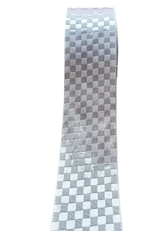 Imagem do Fita Cinderela de Cetim Xadrez Com Brilho 38 mm - Rolo com 10 metros - Grupo B