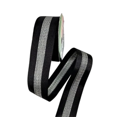 Fita Sinimbu Gorgurão com Faixa Metalizada - 38 mm - Grupo C - Rolo - loja online