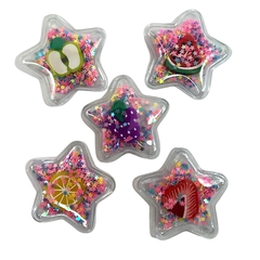 Aplique Transparente Estrela com Paetês - Cores Misturadas - Unidade - comprar online
