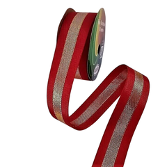 Fita Sinimbu Gorgurão com Faixa Metalizada - 38 mm - Grupo A - Rolo - loja online