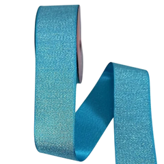 Fita de Cetim com Lurex Cinderela 38 mm - Grupo B - Rolo - Fitas de Gorgorão Sanding, Bela Fita, Apliques, bico de pato, meias de seda, colas.  Bella Rosa Fitas