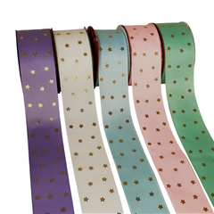 Fita Melaço de Gorgurão 40 mm - Estrelas Douradas - Grupo "A" -Metro - comprar online