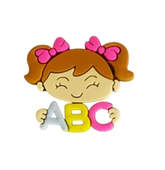 Aplique Emborrachado Meninas ABC - Unidade - loja online