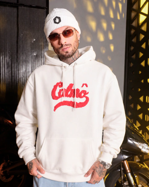 MOLETOM CANGURU -EXTENSE -OFF WHITE
