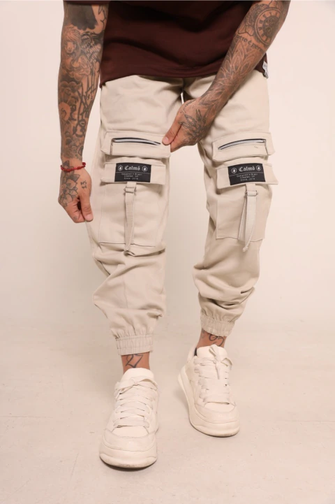 Calça Cargo Pocket - Bege