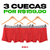 KIT 3 CUECAS CALMÔ - VERMELHO - comprar online