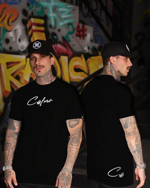 Camiseta Slim HAND - PRETA - comprar online
