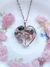 Collar árbol de la vida corazón turmalina sandía