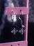 Aros abejas Obsidiana negra