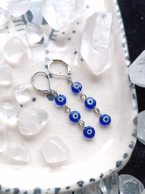 Aros triple ojo turco - varios colores