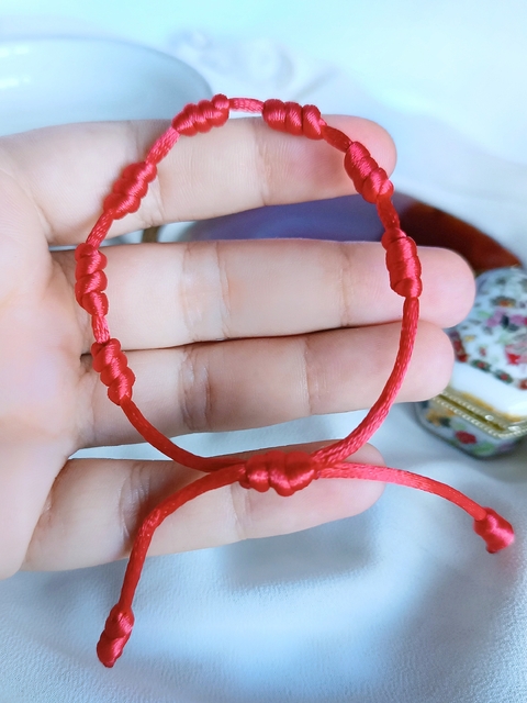 Pulsera 7 nudos de seda - varios colores - comprar online