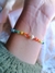 Pulsera hilo marrón multicolor y perla - comprar online