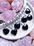 Dije mini corazón Obsidiana negra