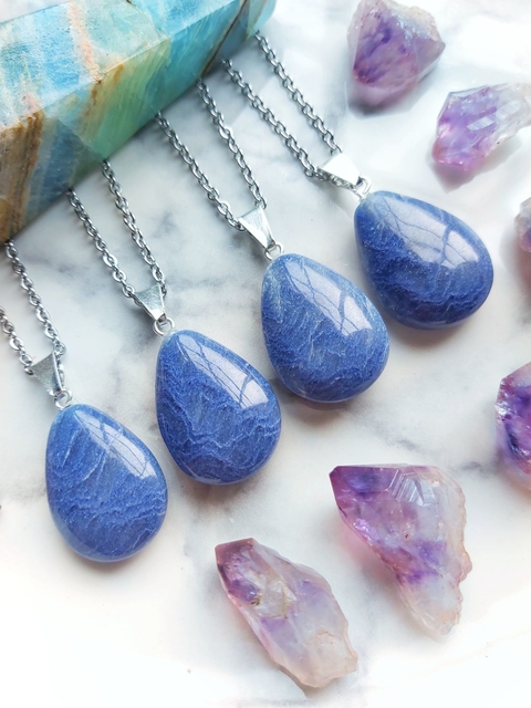 dije Gota Cuarzo azul