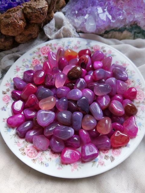 ágata fucsia pulida mini