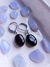 Aros Oval Ágata negra