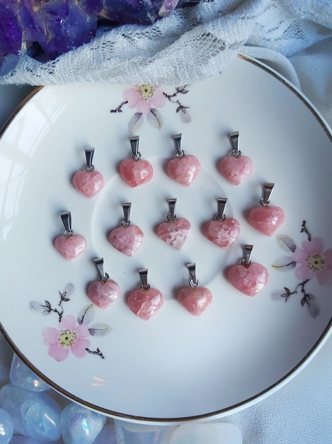 Dije mini corazón Rodocrosita