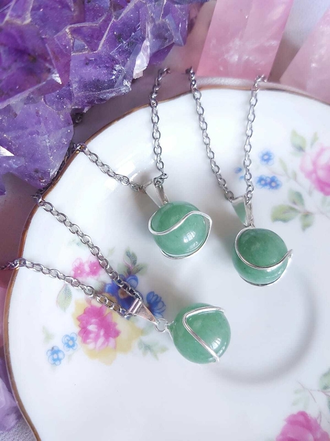 Dije maxi Honeysun cuarzo verde