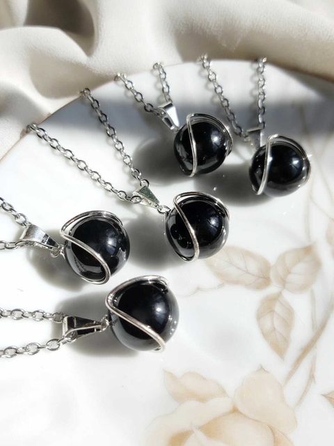 Dije maxi Honeysun obsidiana negra