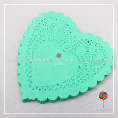 BLONDA DE PAPEL CORAZÓN - 100 unidades - 10CM - verde - comprar online
