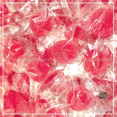 10 un. Bombones de fruta - fucsia - frambuesa - envueltos individuales - pack 10 unidades
