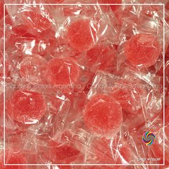 10 un. Bombones de fruta - rojo - frutilla - envueltos individuales - pack 10 unidades