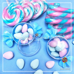 Pastillero caramelo de acrilico - celeste