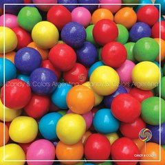 Chicle bolita de 1,2 cm - multicolor - 400 grms