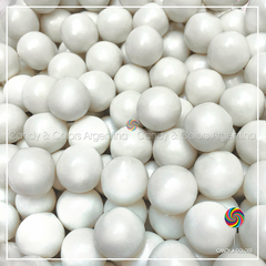 Chicle bolita de 1,2 cm - blanco - perlado - 400 grms - comprar online
