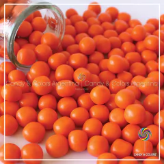 Chicle bolita de 1,2 cm - naranja - 400 grms