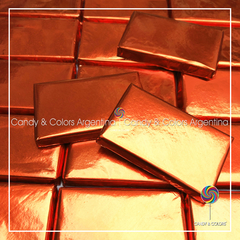 10 un. Chocolatines 6 x 3,5 cm - 8 grms c/u - chocolate a elección - naranja mate