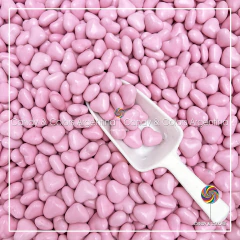 Corazones de chocolate confitados - rosa - 400 grms - comprar online