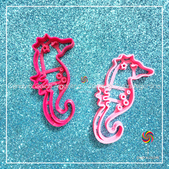 Cortante de galletas - caballito de mar - 8,5 x 4,5 cm