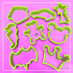 Set 8 cortantes de galletas - formas surtidas