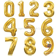 Globos Metalizados - Numeros - 40 Cm - Dorado - comprar online