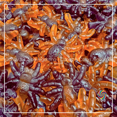 150 grms Gomitas araña - sabor naranja - SIN TACC - halloween