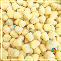 350 grms Gomitas conitos yorgurt - amarillo con manchas celestes - fraccionado