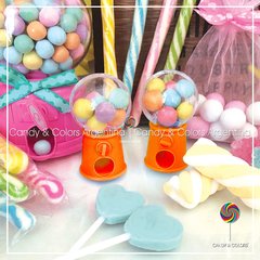Mini dispenser de golosinas 7 cm - naranja