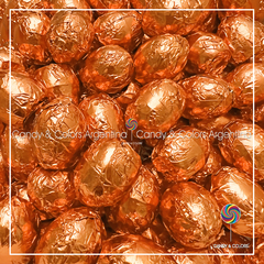 40 unidades - Mini huevos de pascua - chocolate relleno de crema de leche con avellana - naranja mate