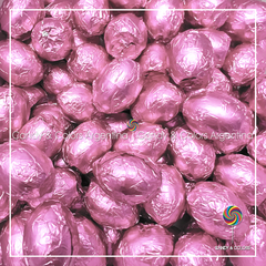 40 unidades - Mini huevos de pascua - chocolate relleno de crema de leche con avellana - rosa mate