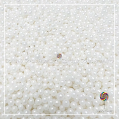 Mini Perlas comestibles confitadas 4 mm - blanco perlado 25 grms - decoración repostería - comestible - Sprinkles