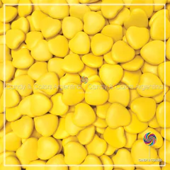 Pastilla frutal corazón confitada - amarillo - 500 grms