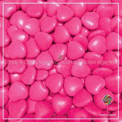 500 grms Pastilla frutal corazón confitada - fucsia