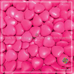 500 grms Pastilla frutal corazón confitada - fucsia